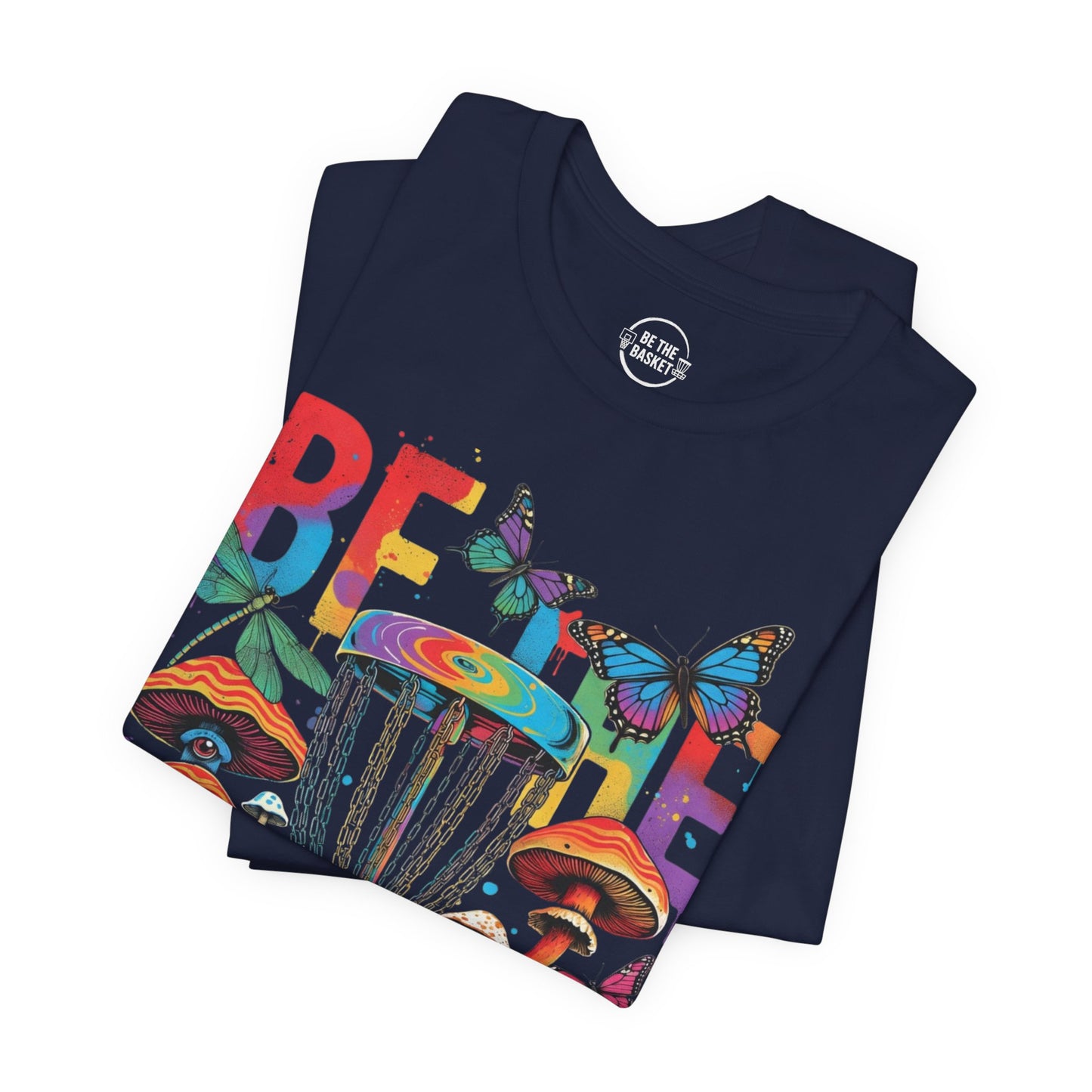 BE THE BASKET Disc Golf Mushroom Art 1, Unisex Disc Golf T-Shirt