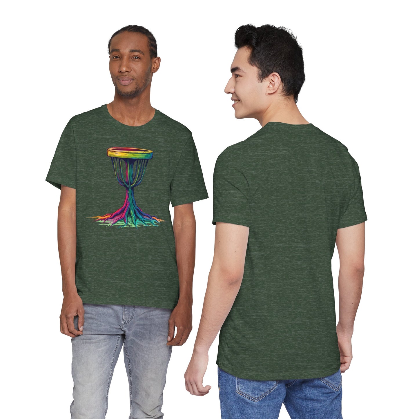 Disc Golf Tree of Life Design 1 Unisex T-Shirt, Happy Feel-Good Disc Golf Shirt