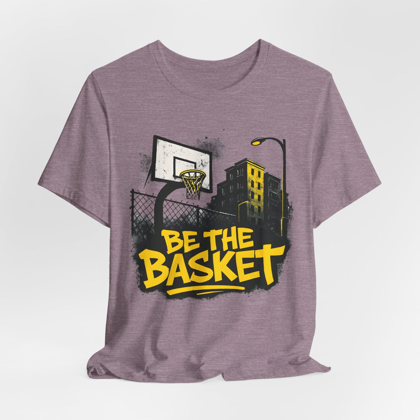 BE THE BASKET Basketball City Graffiti Yellow 2, Unisex T-Shirt, Disc Golf Shirt
