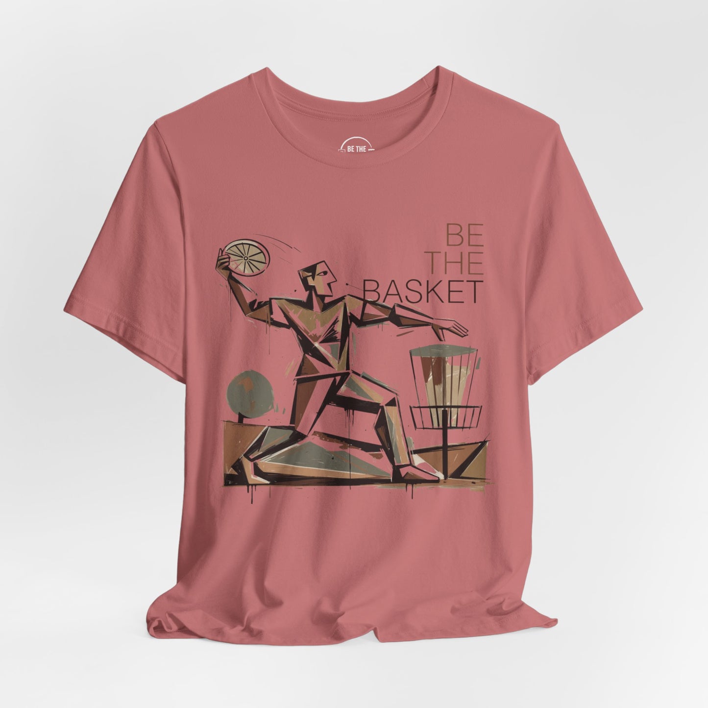 BE THE BASKET Disc Golf Cubism Art 2, Unisex Disc Golf T-Shirt