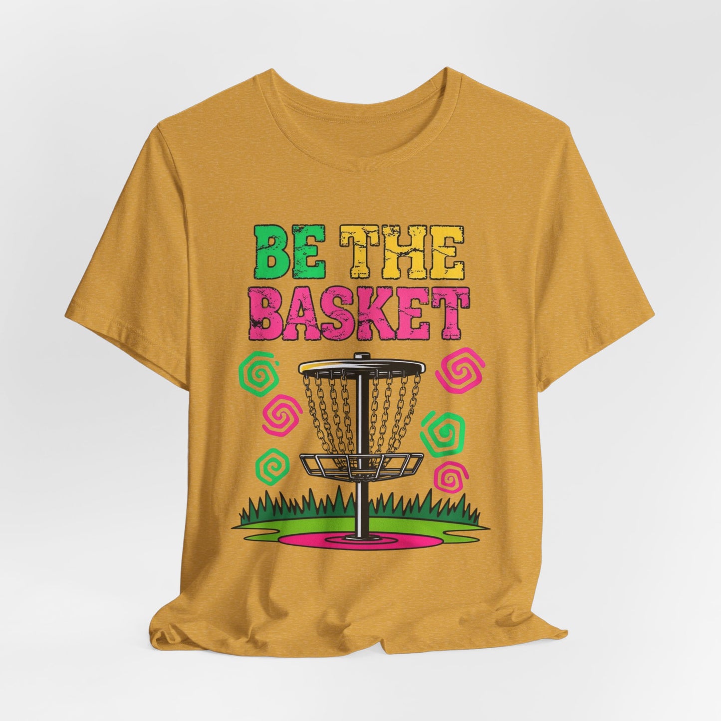 BE THE BASKET Colorful Groovy Design , Unisex T-Shirt, Disc Golf Shirt