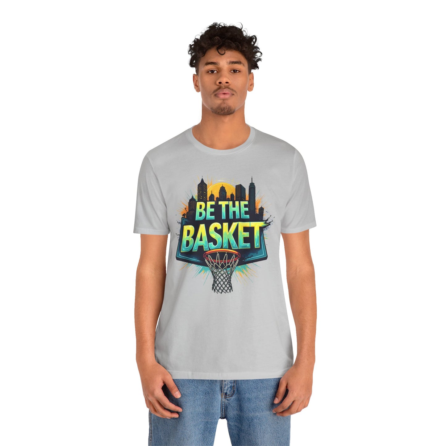 BE THE BASKET Skyline 4 Basketball Unisex T-Shirt, Basketball Shirt