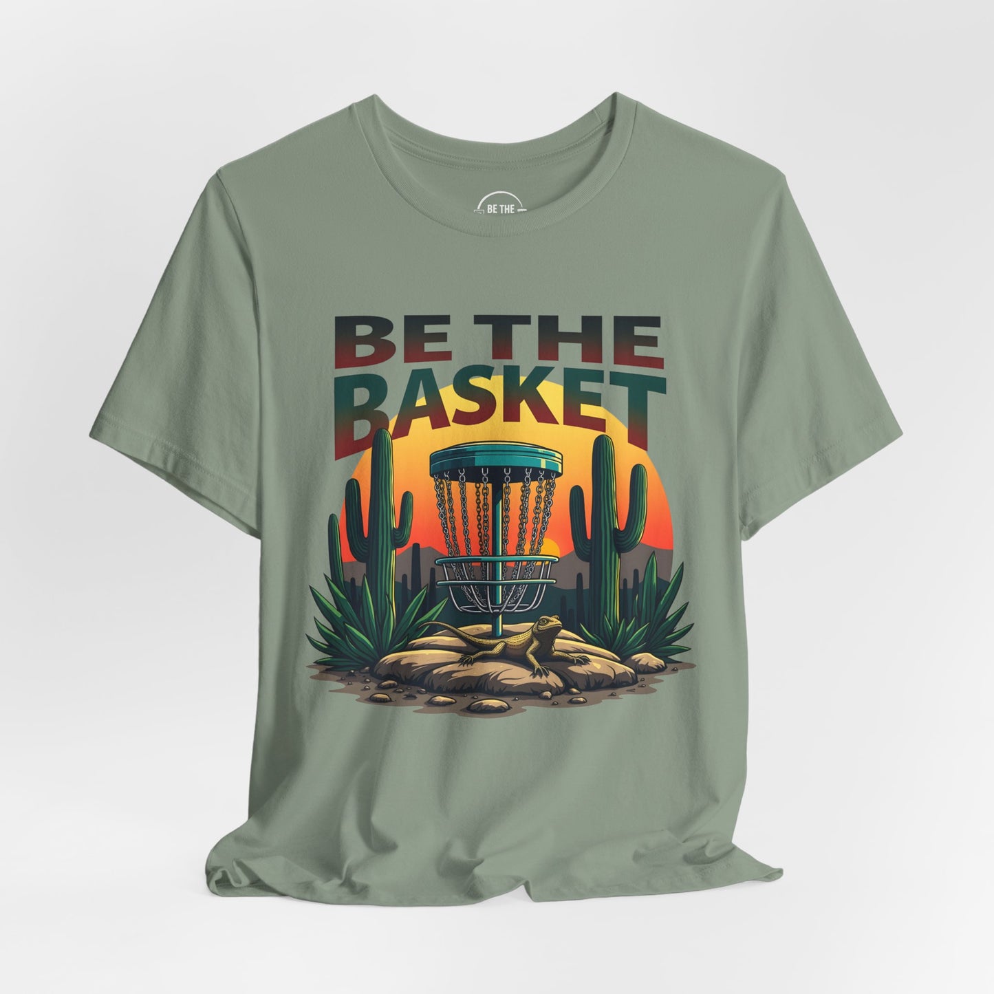 BE THE BASKET Desert Lizard 1 Disc Golf Unisex T-Shirt - Perfect for Disc Golf Lovers