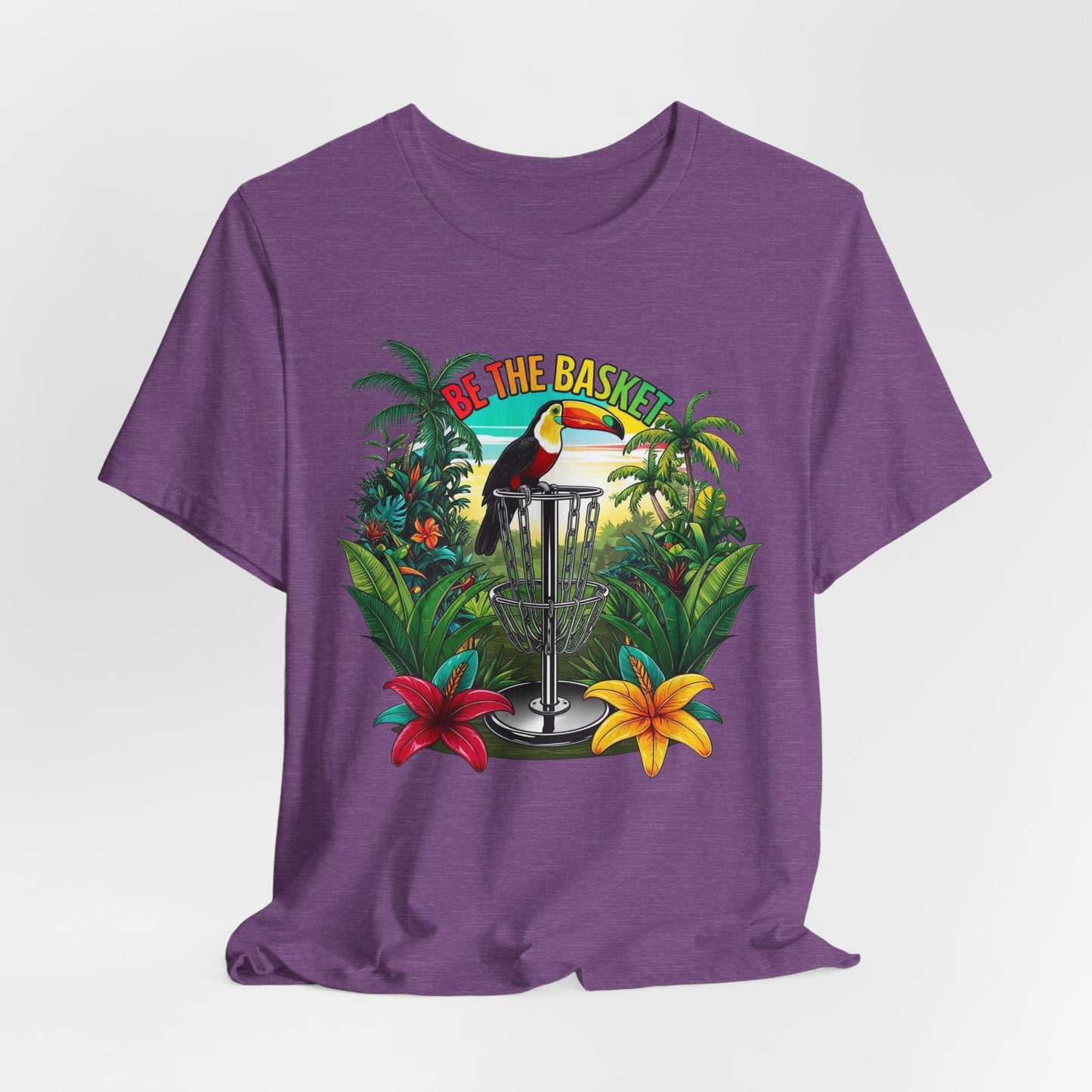 BE THE BASKET Tropical Toucan 2 Disc Golf Unisex T-Shirt