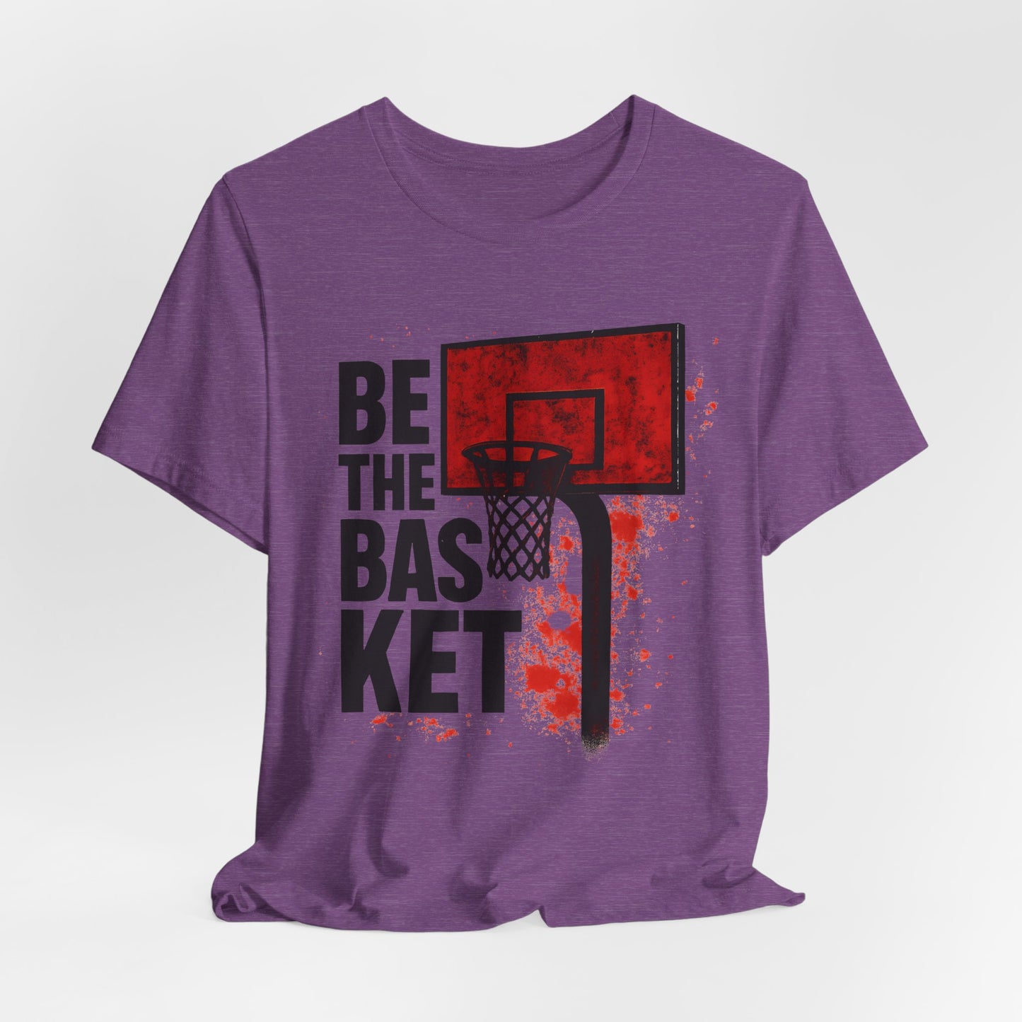 BE THE BASKET Basketball Goal Distressed Red, Unisex T-Shirt, Disc Golf Shirt