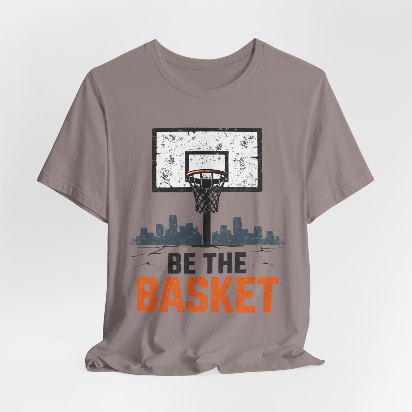 BE THE BASKET Basketball Goal Distressed Design 3, Unisex T-Shirt, Disc Golf Shirt