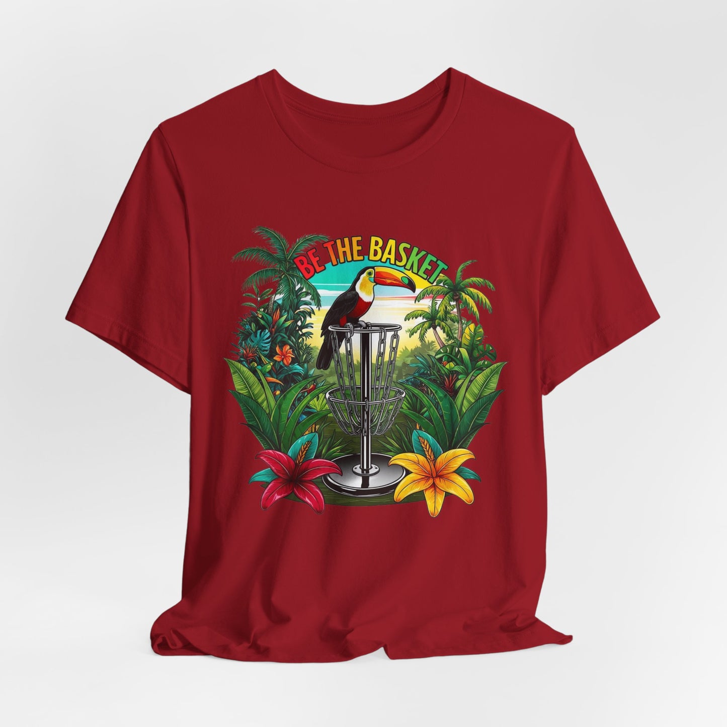 BE THE BASKET Tropical Toucan 2 Disc Golf Unisex T-Shirt