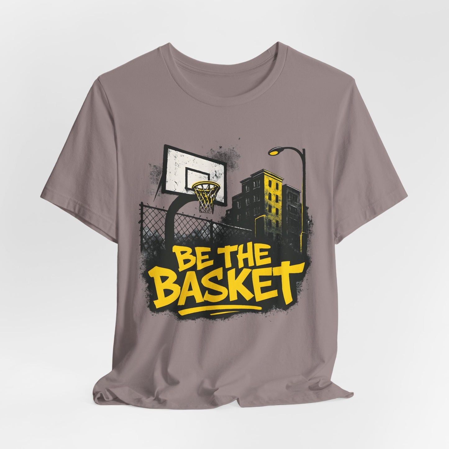 BE THE BASKET Basketball City Graffiti Yellow 2, Unisex T-Shirt, Disc Golf Shirt
