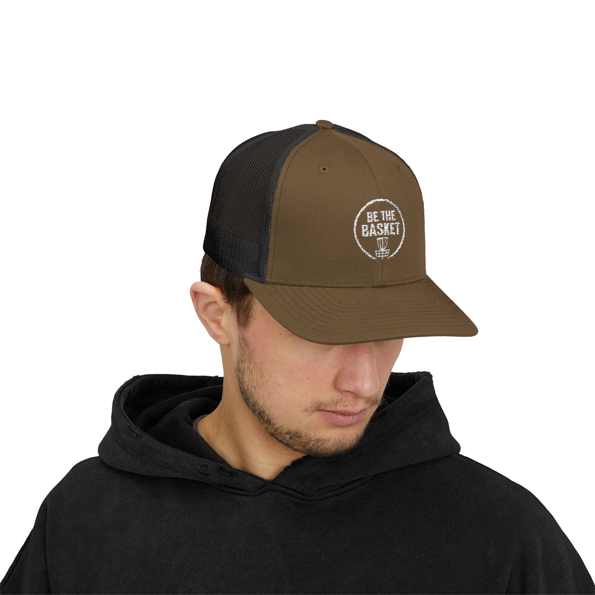 BE THE BASKET - 6606 Snapback Trucker Cap — Vintage Disc Golf Hat