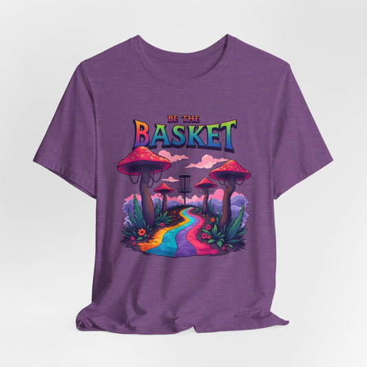 BE THE BASKET Disc Golf Mushroom 2 Unisex T-Shirt, Disc Golf Shirt