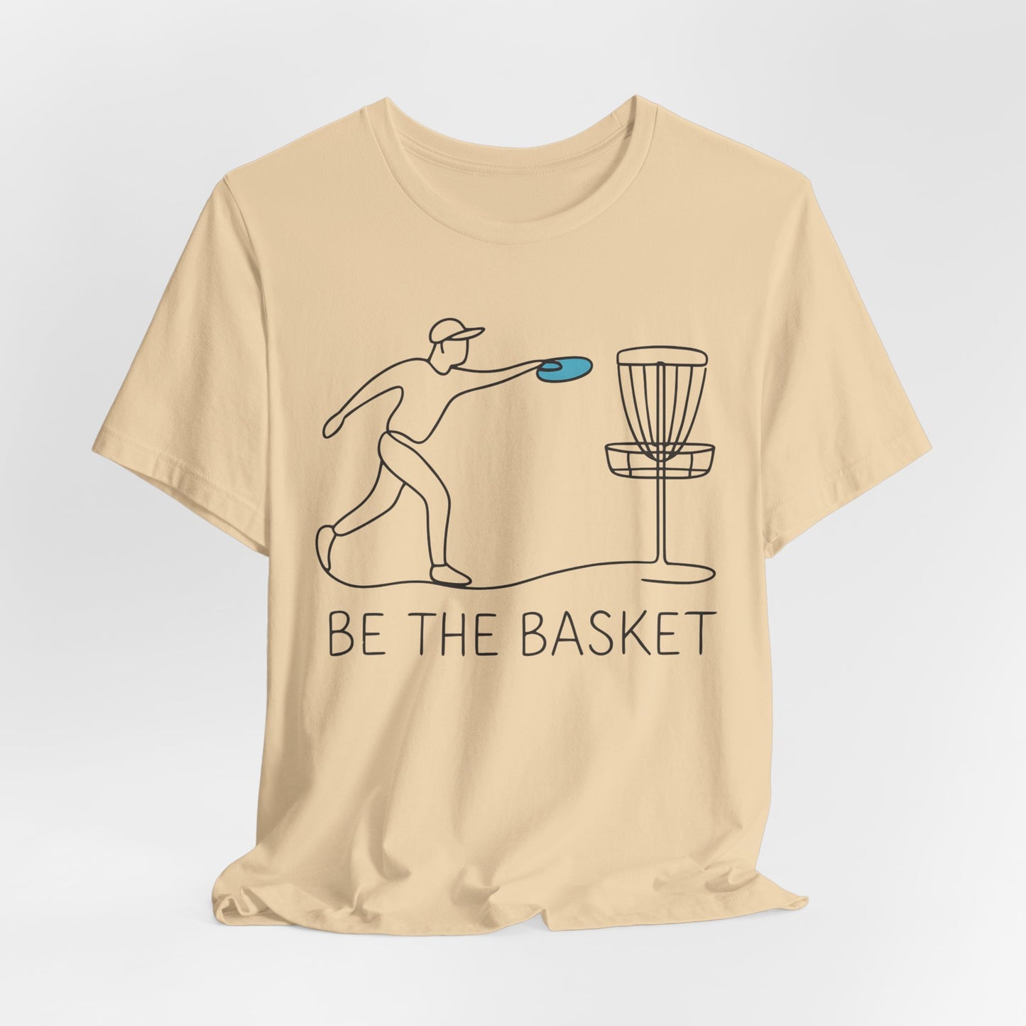 BE THE BASKET Disc Golf Line Art 1, Unisex T-Shirt, Disc Golf Shirt