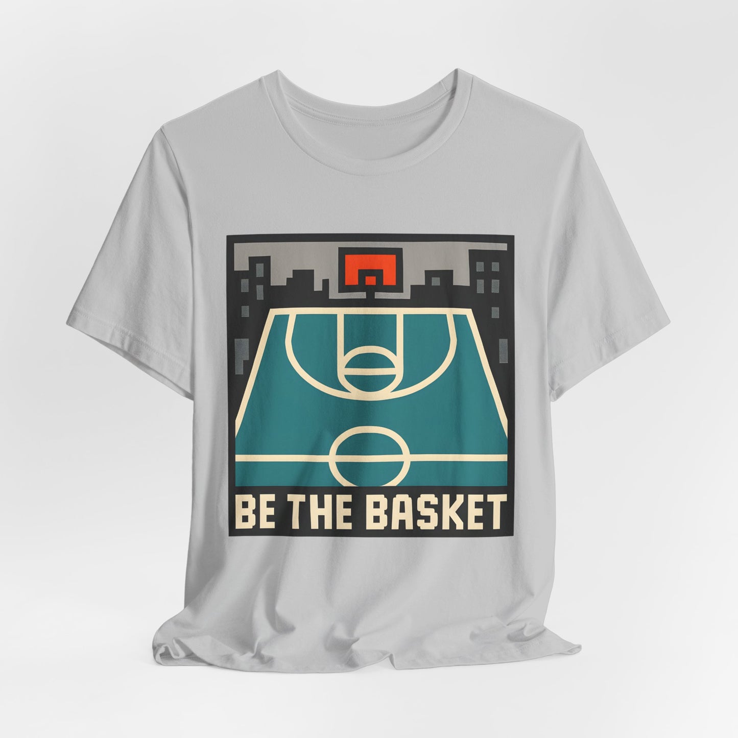 BE THE BASKET Basketball Digital Court 1, Unisex T-Shirt, Disc Golf Shirt