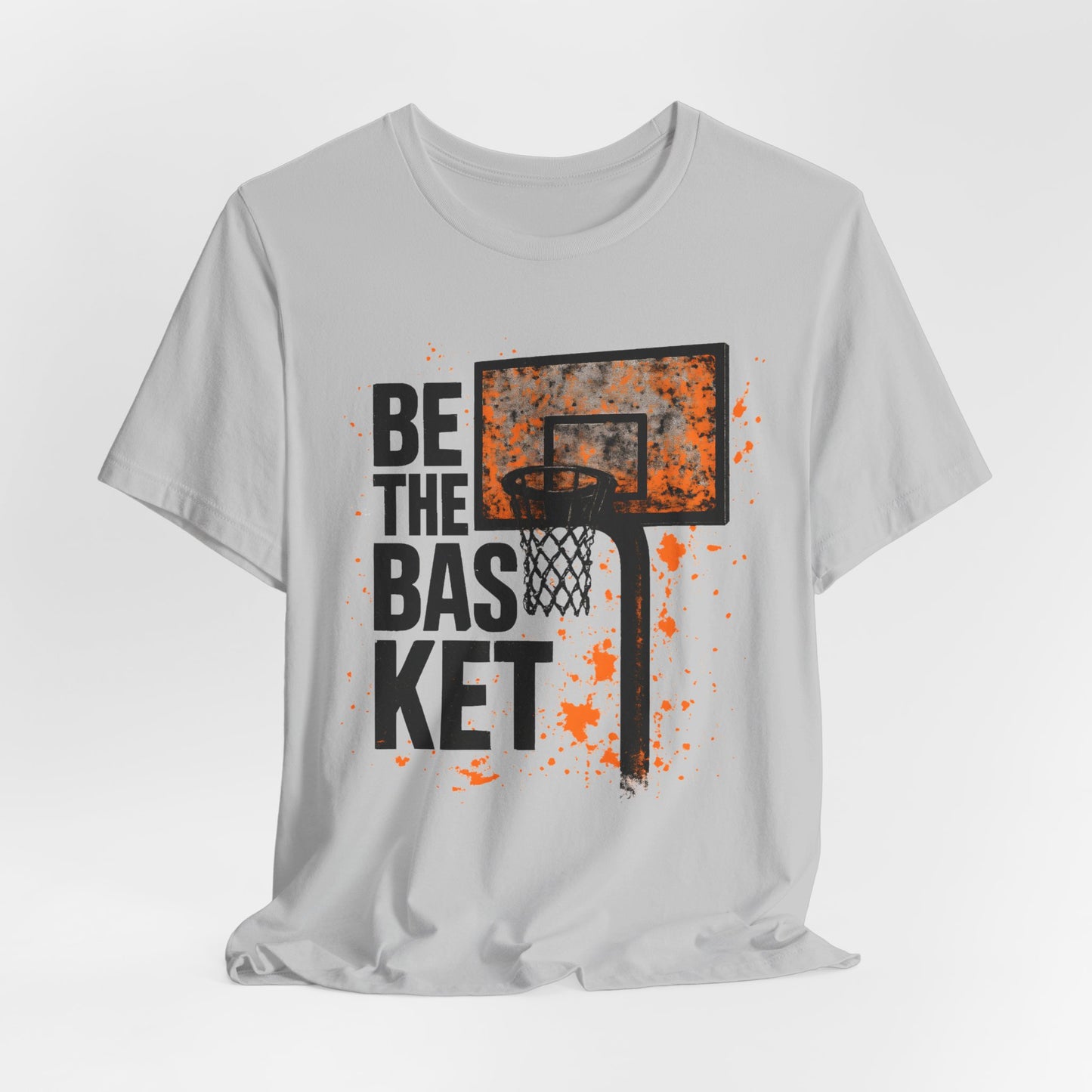 BE THE BASKET Basketball Goal Distressed Orange, Unisex T-Shirt, Disc Golf Shirt