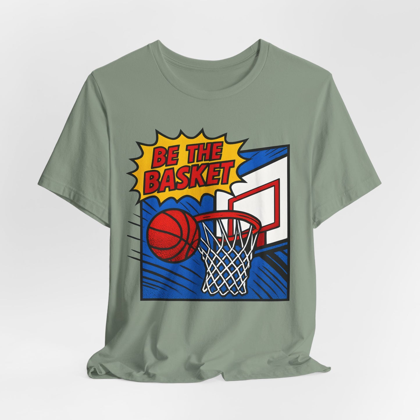 BE THE BASKET Basketball Goal Comic Strip 1, Unisex T-Shirt, Disc Golf Shirt