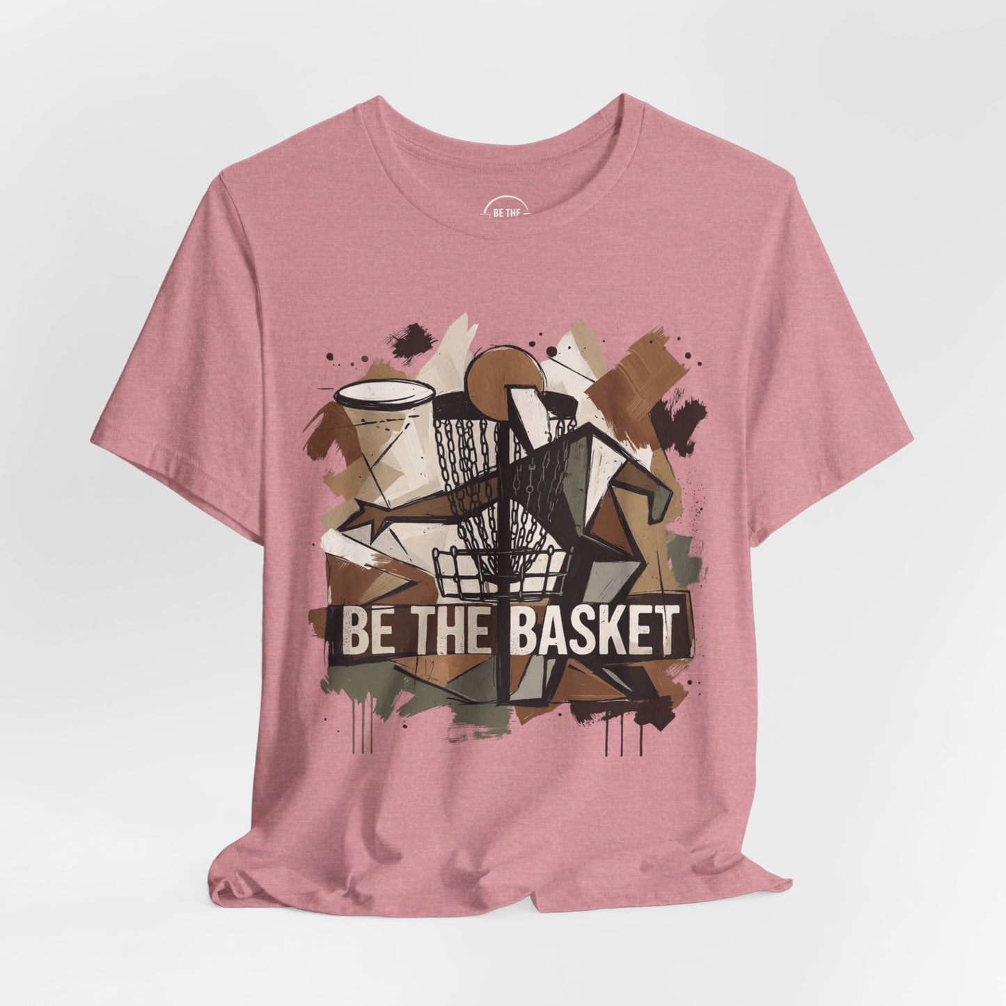 BE THE BASKET Disc Golf Cubism Art 1, Unisex Disc Golf T-Shirt