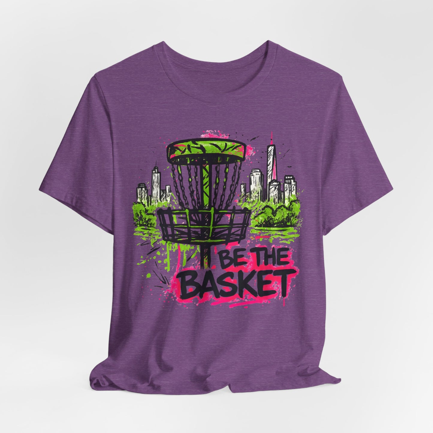 BE THE BASKET Disc Golf Basket Graffiti City 2, Disc Golf Unisex T-Shirt