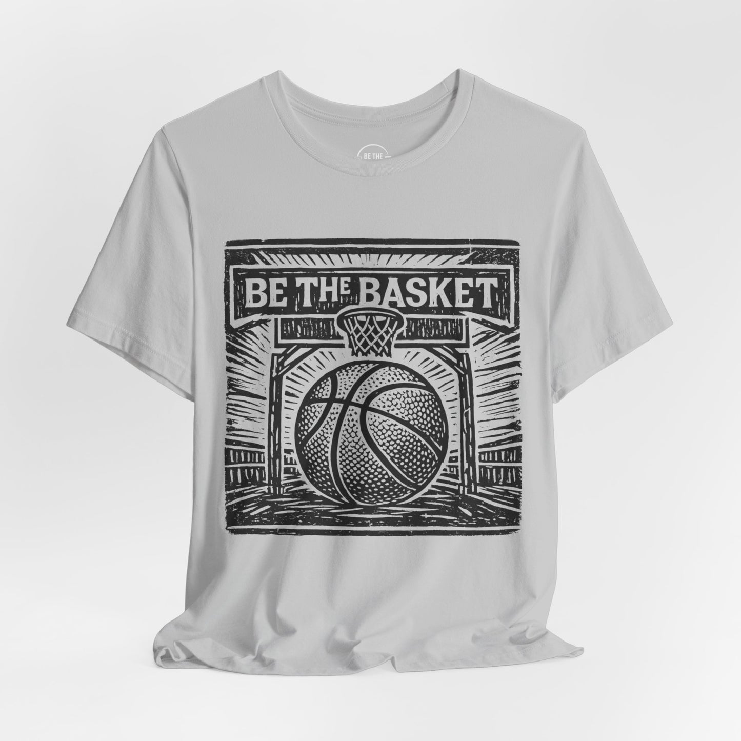 BE THE BASKET Basketball Linecut BW Design 1 - Unisex Basketball T-Shirt