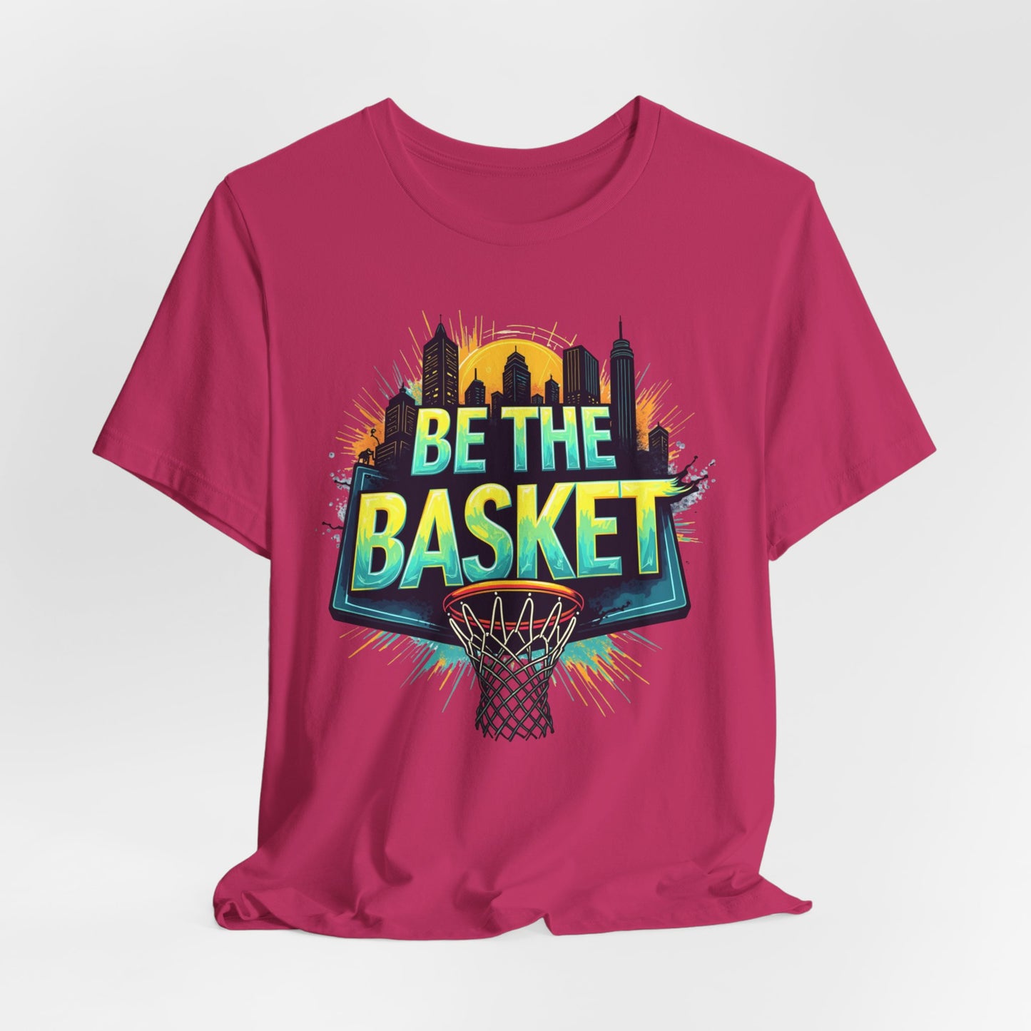 BE THE BASKET Skyline 4 Basketball Unisex T-Shirt, Basketball Shirt