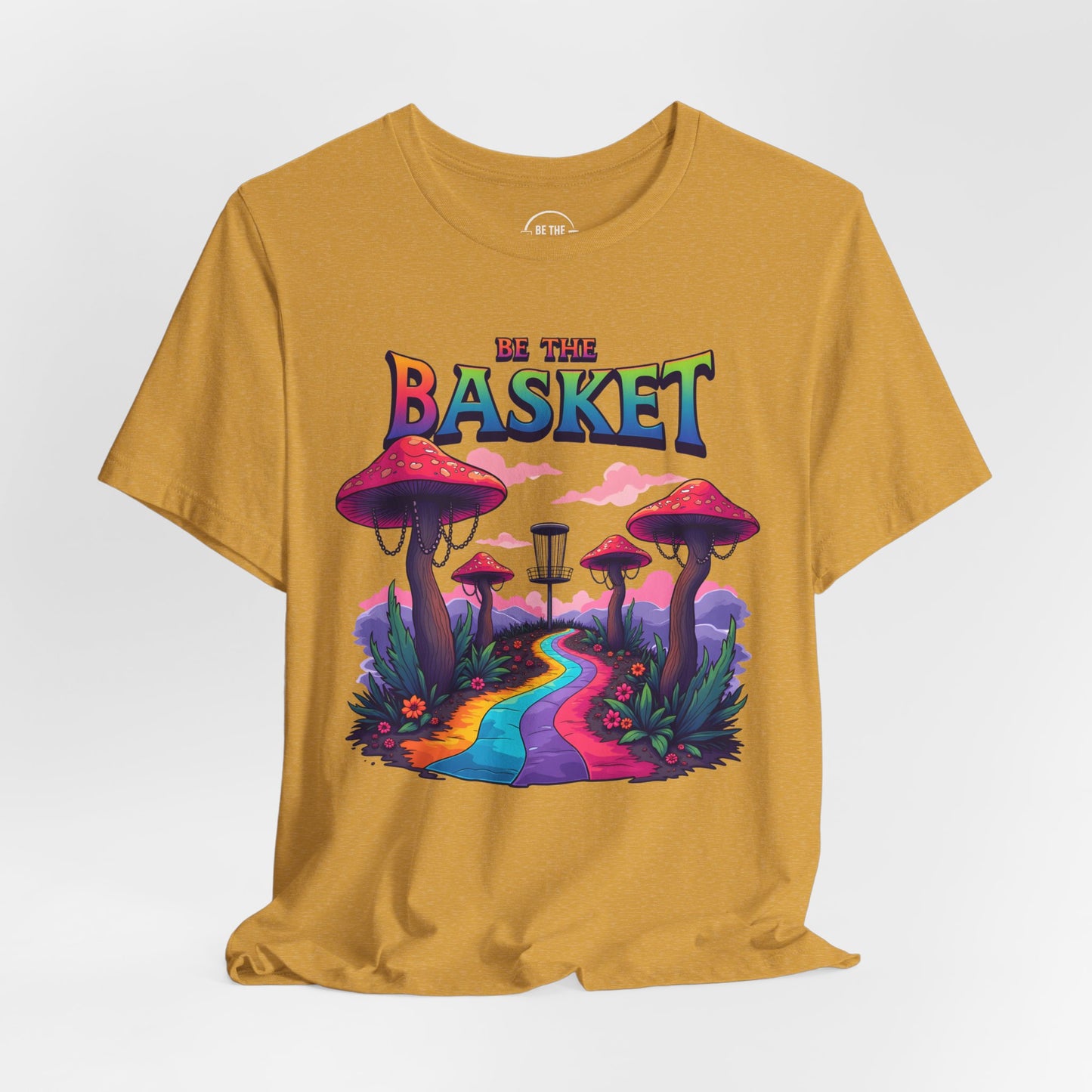BE THE BASKET Disc Golf Mushroom 2 Unisex T-Shirt, Disc Golf Shirt