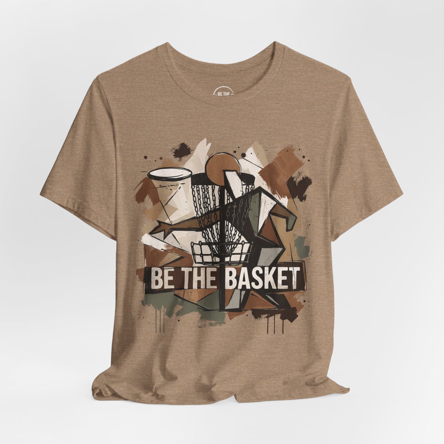 BE THE BASKET Disc Golf Cubism Art 1, Unisex Disc Golf T-Shirt