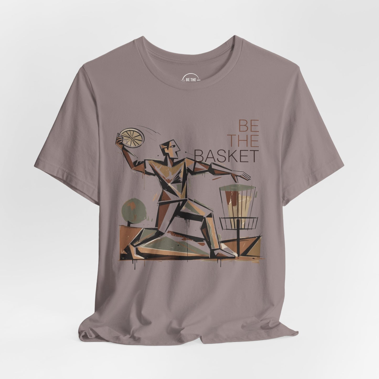 BE THE BASKET Disc Golf Cubism Art 2, Unisex Disc Golf T-Shirt