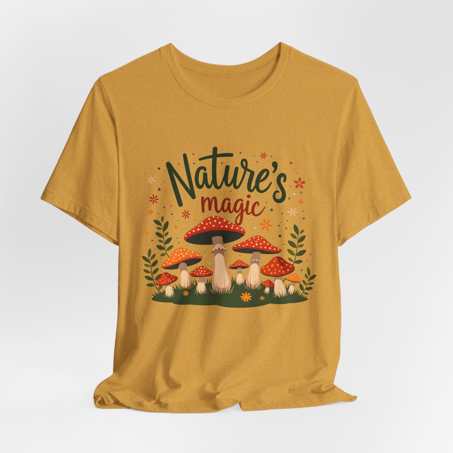 Nature's Magic Mushroom  Unisex Softstyle T-shirt, Happy feel good Shirt