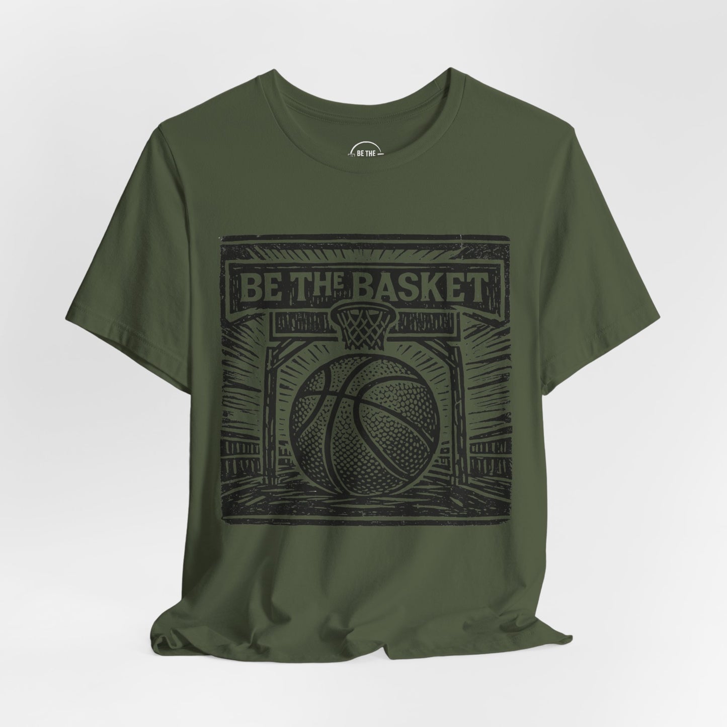 BE THE BASKET Basketball Linecut BW Design 1 - Unisex Basketball T-Shirt