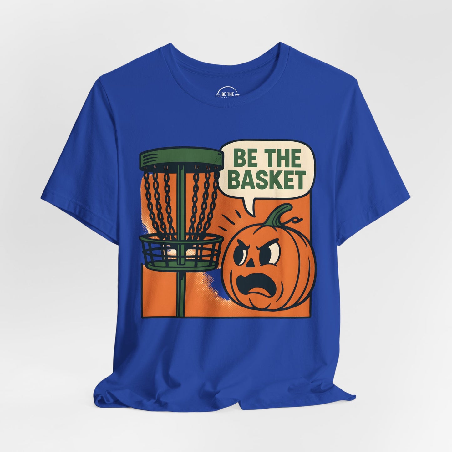 BE THE BASKET Disc Golf Angry RL Pumpkin, Disc Golf Unisex T-Shirt
