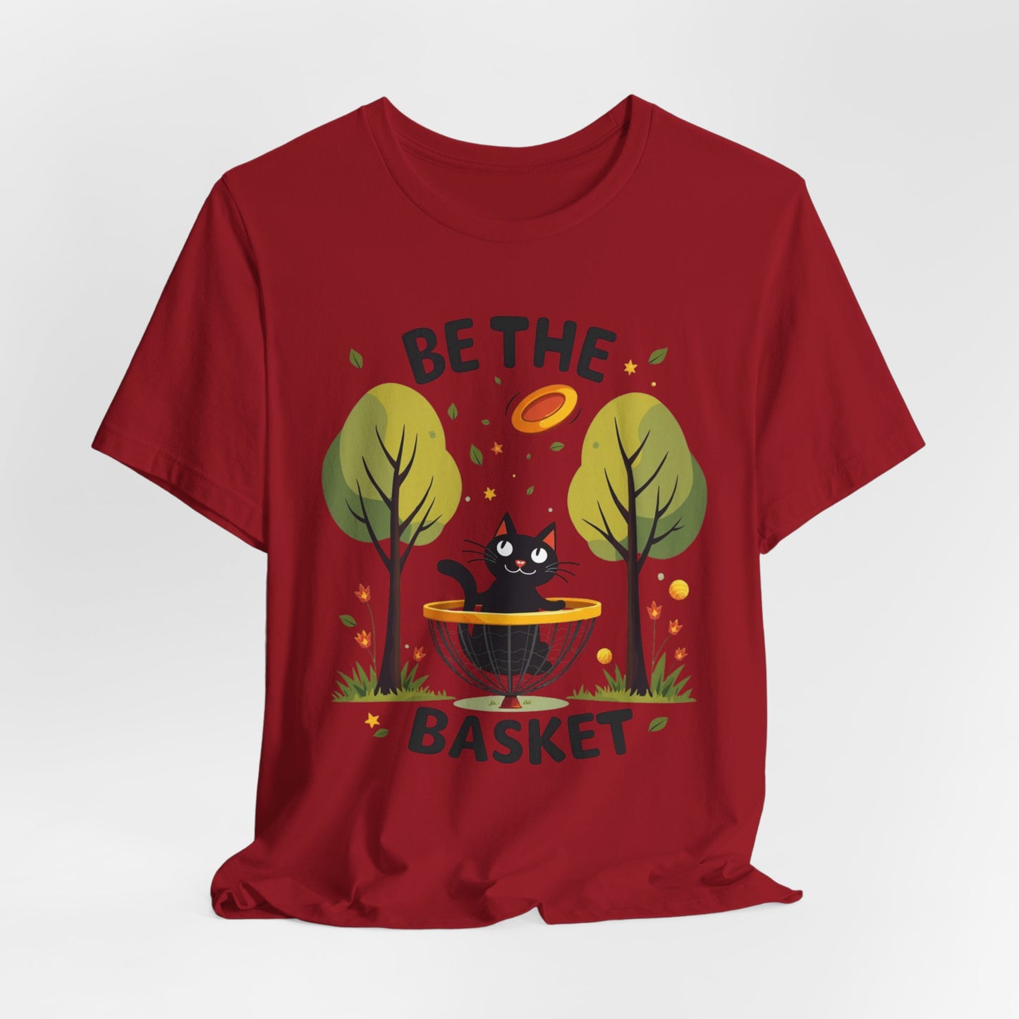 BE THE BASKET Disc Golf Black Cat Cute Unisex T-Shirt