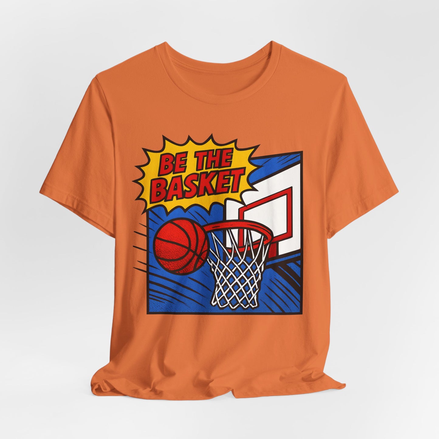 BE THE BASKET Basketball Goal Comic Strip 1, Unisex T-Shirt, Disc Golf Shirt