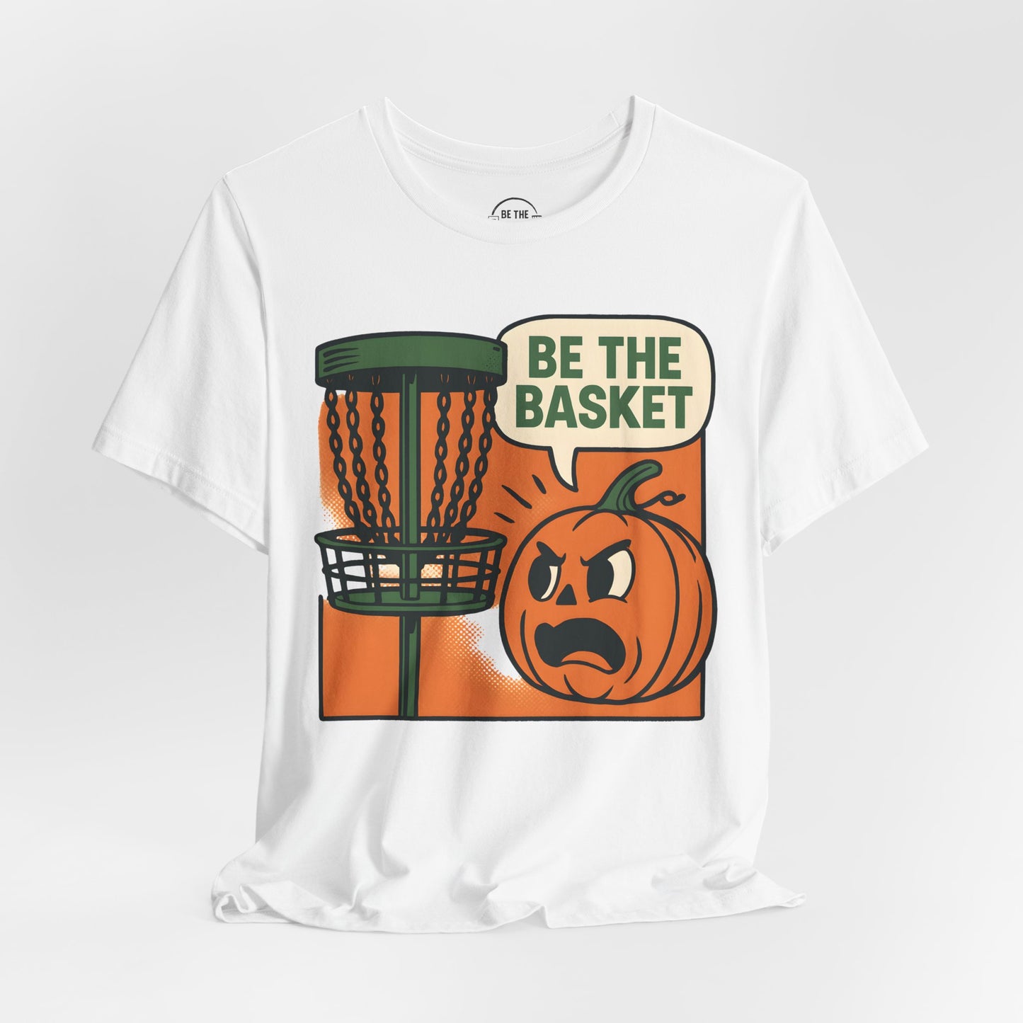 BE THE BASKET Disc Golf Angry RL Pumpkin, Disc Golf Unisex T-Shirt