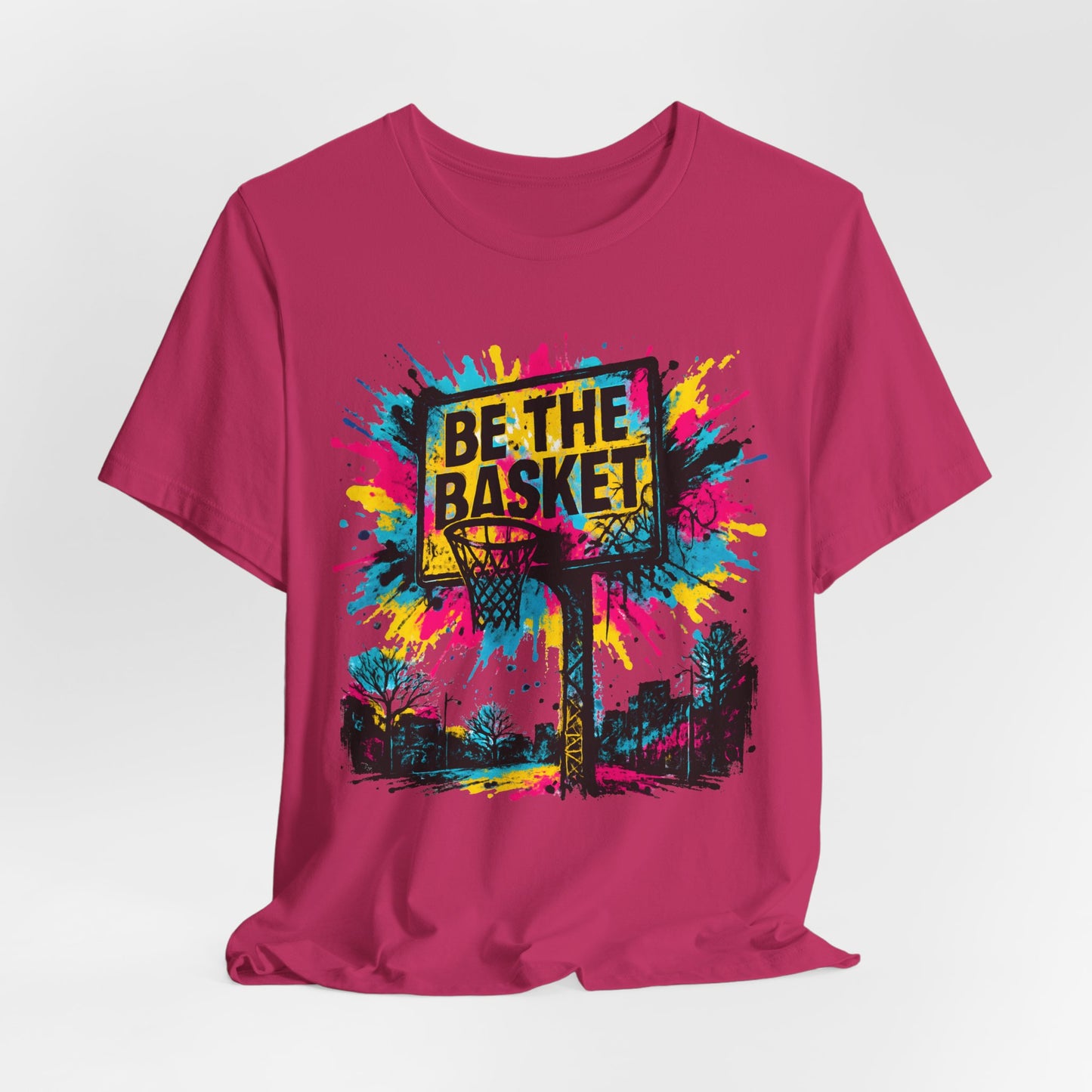 BE THE BASKET Basketball Goal Art Design 2, Unisex T-Shirt, Disc Golf Shirt