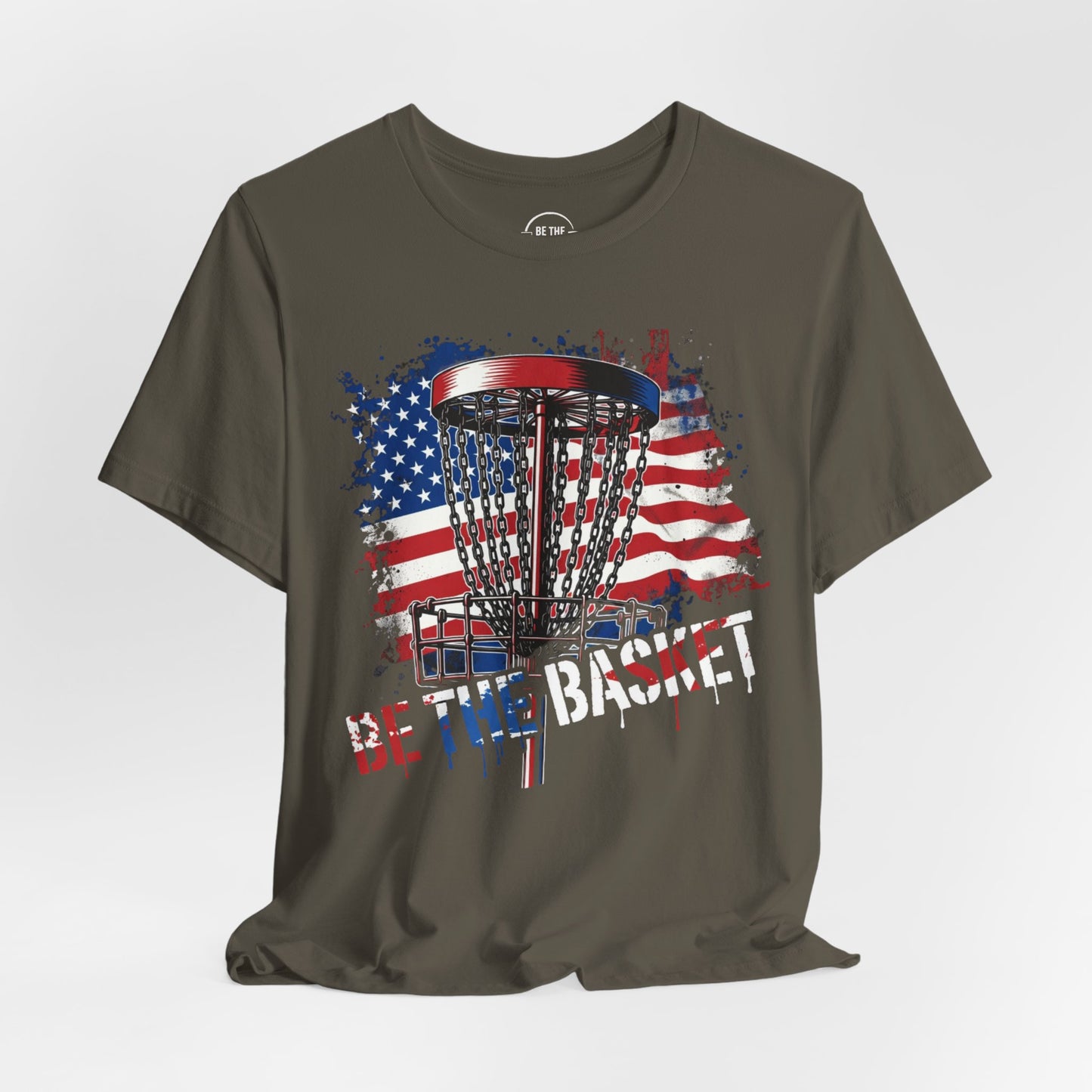 BE THE BASKET Patriotic Disc Golf 1, Unisex Disc Golf T-Shirt