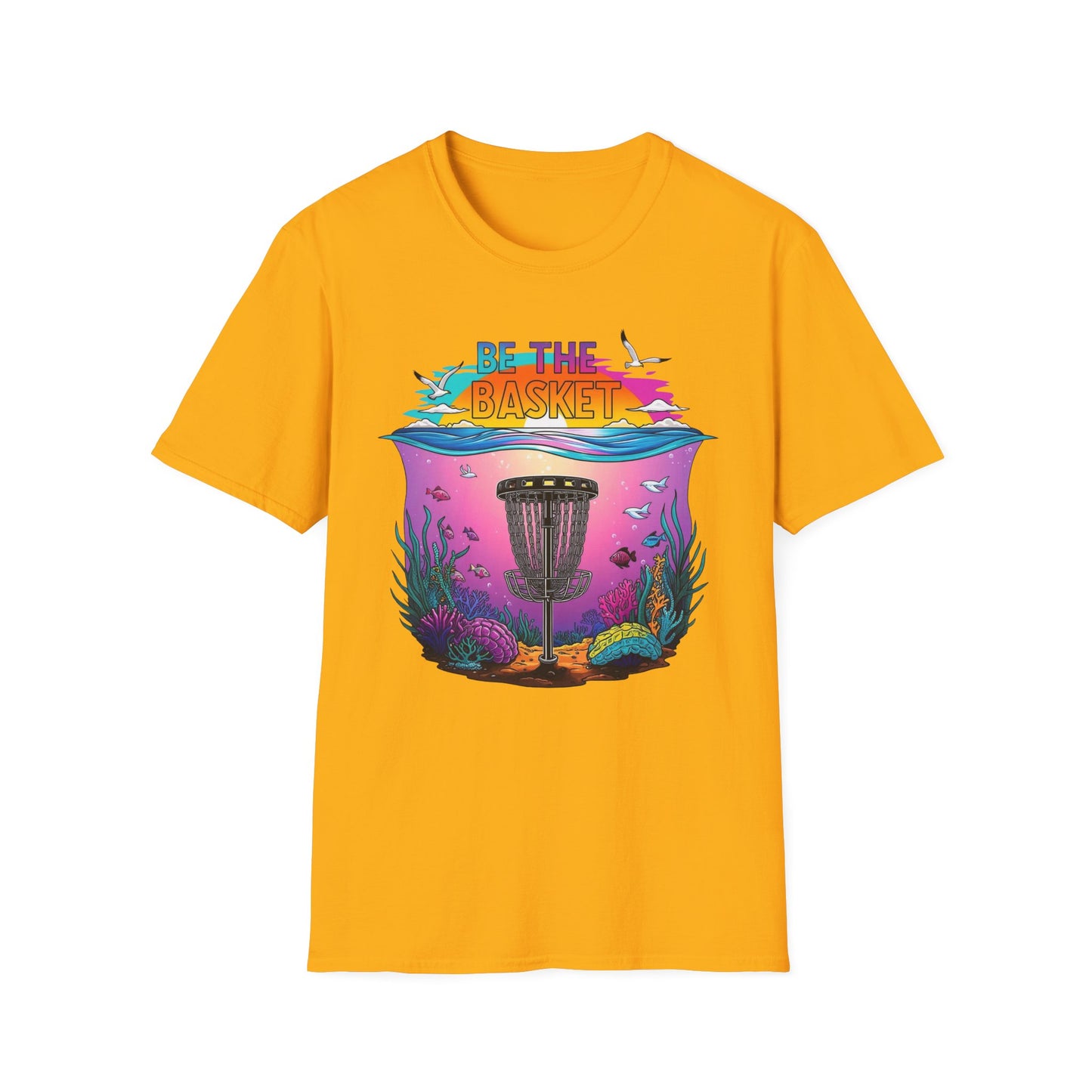 BE THE BASKET Disc Golf Underwater 1 Unisex T-Shirt- Perfect for Disc Golf Lovers