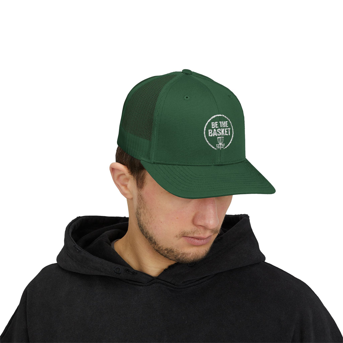 BE THE BASKET - 6606 Snapback Trucker Cap — Vintage Disc Golf Hat