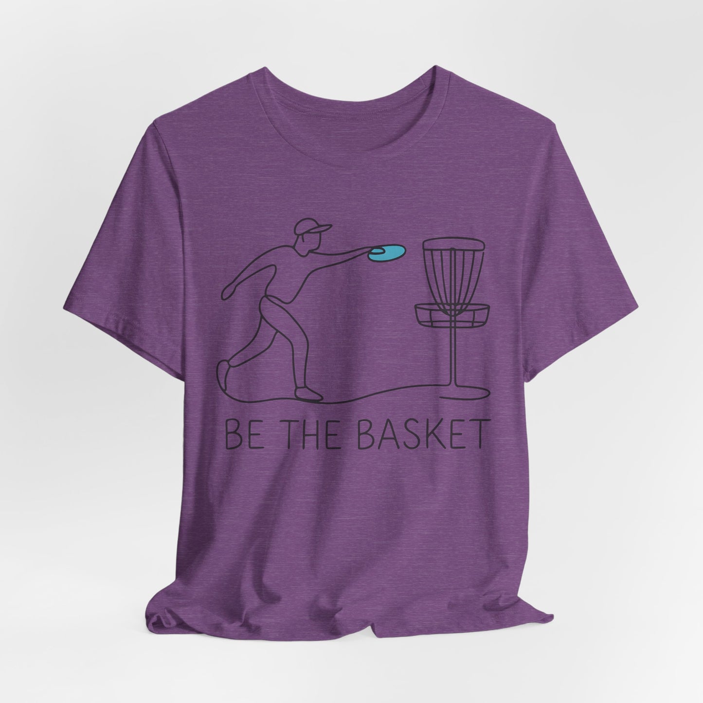 BE THE BASKET Disc Golf Line Art 1, Unisex T-Shirt, Disc Golf Shirt
