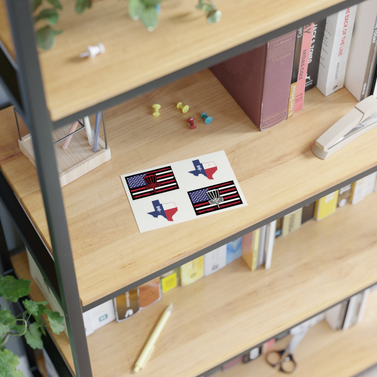 Limited Edition Patriotic Stickers Series 1, America and Texas Disc Golf Stickers