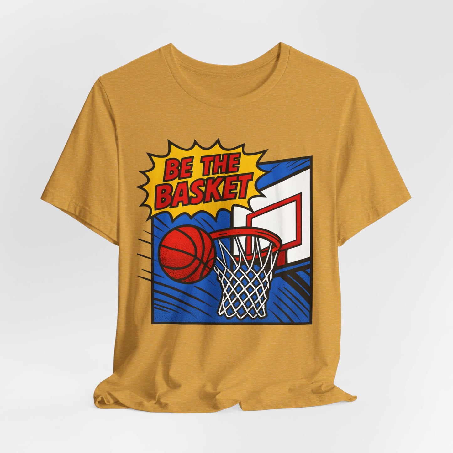 BE THE BASKET Basketball Goal Comic Strip 1, Unisex T-Shirt, Disc Golf Shirt