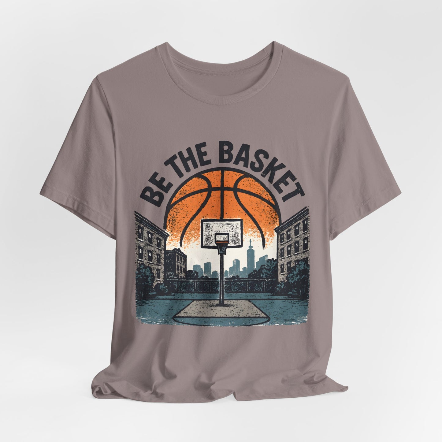 BE THE BASKET Basketball Distressed Design 1 , Unisex T-Shirt, Disc Golf Shirt