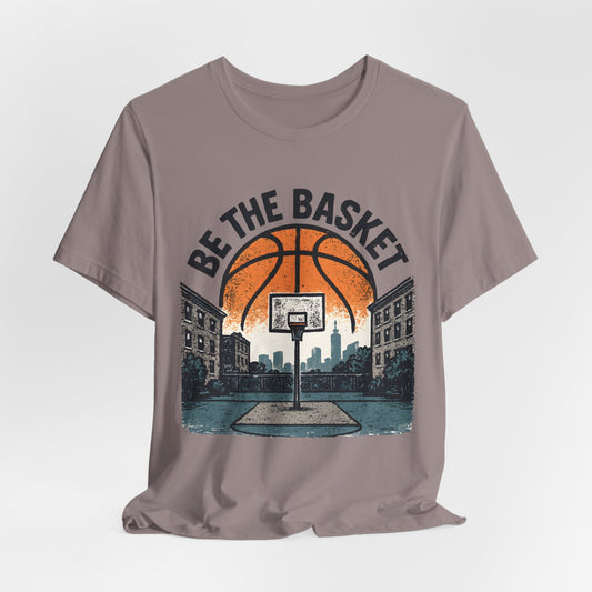 BE THE BASKET Basketball Distressed Design 1 , Unisex T-Shirt, Disc Golf Shirt
