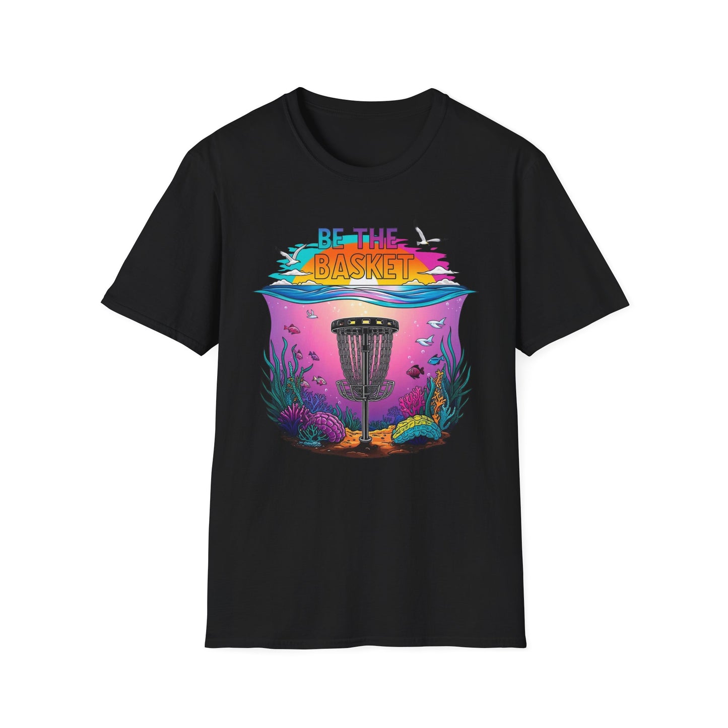 BE THE BASKET Disc Golf Underwater 1 Unisex T-Shirt- Perfect for Disc Golf Lovers