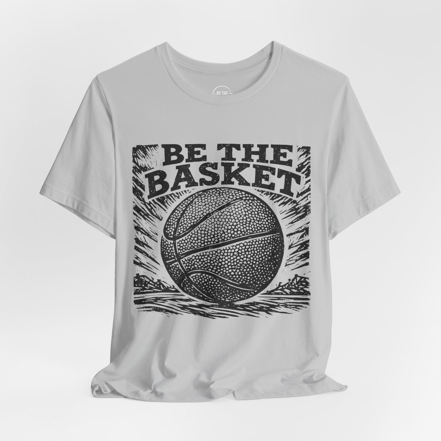 BE THE BASKET Basketball Linecut BW Design 2 - Unisex Basketball T-Shirt