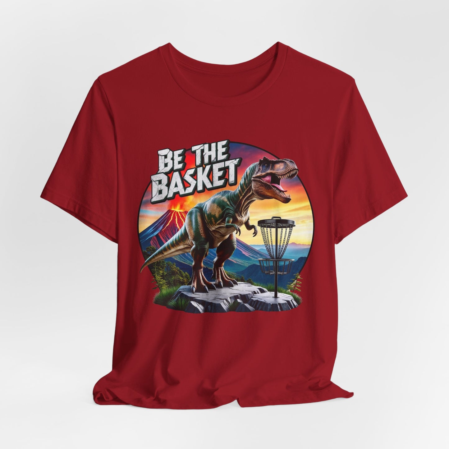 BE THE BASKET Disc Golf T-Rex 2 Unisex T-Shirt