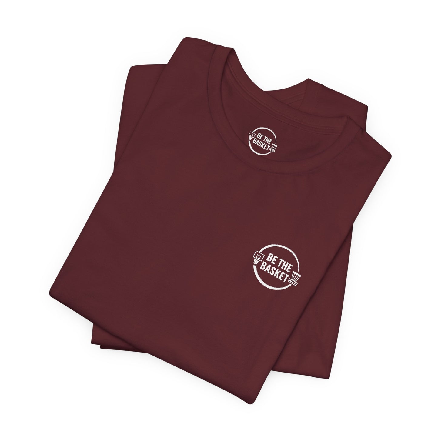 BE THE BASKET Patriotic Disc Golf Backside, Unisex Disc Golf T-Shirt