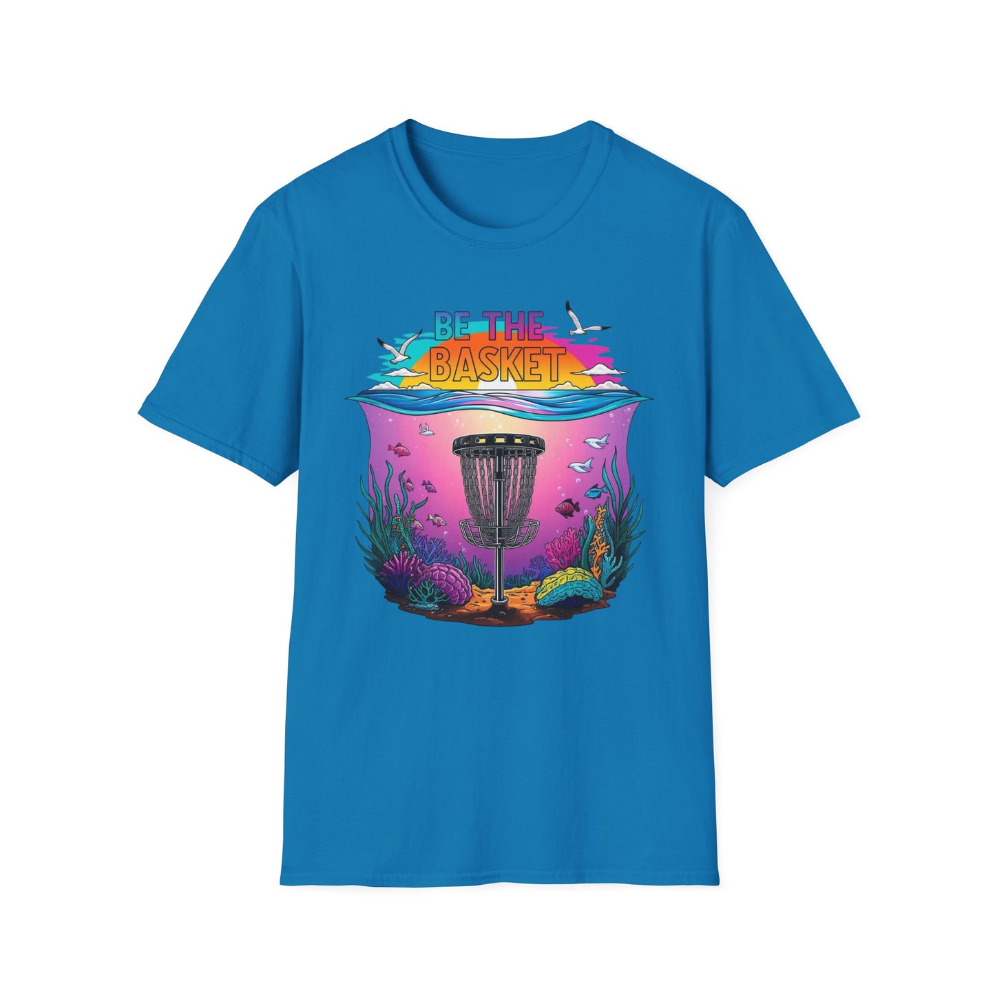 BE THE BASKET Disc Golf Underwater 1 Unisex T-Shirt- Perfect for Disc Golf Lovers