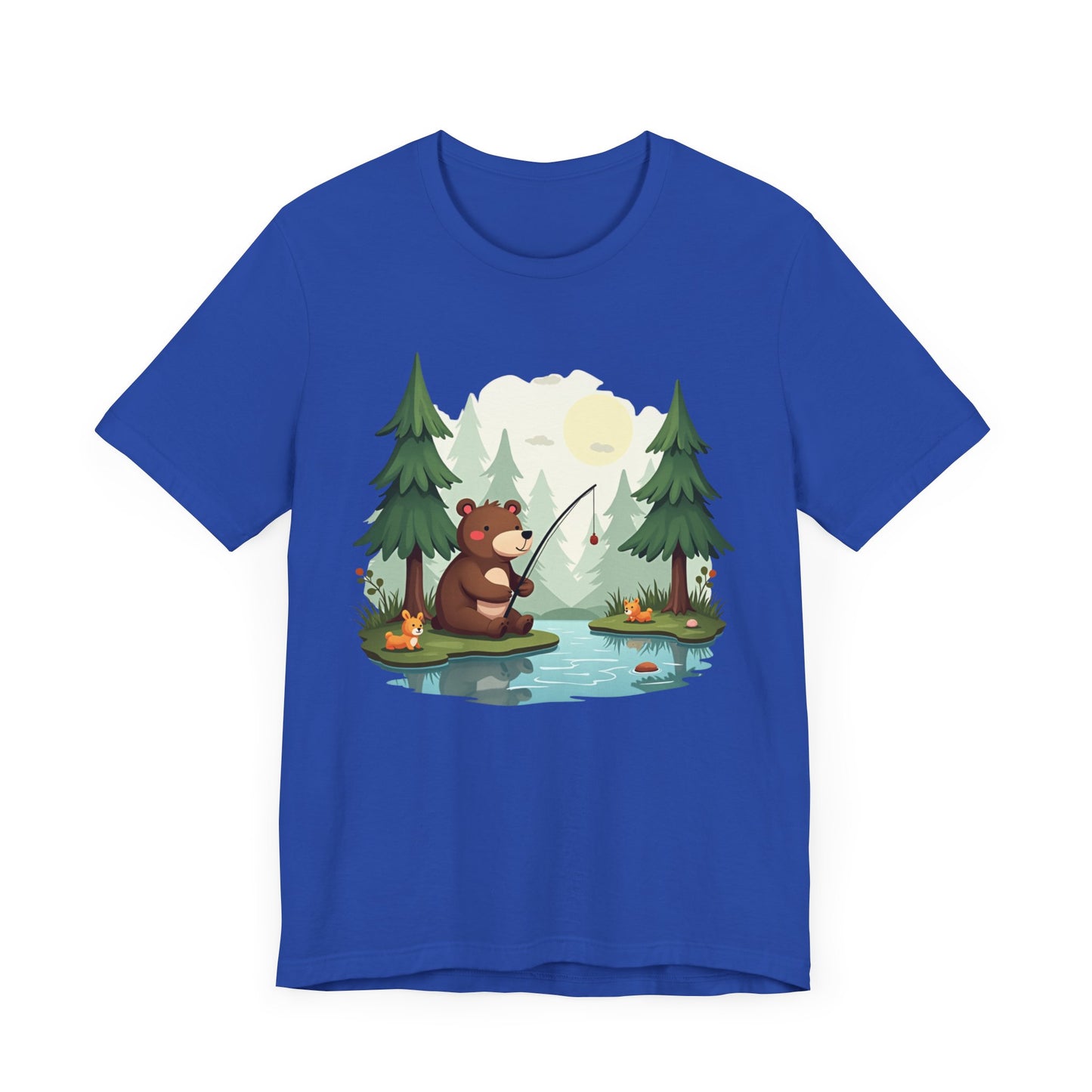 Cute Bear Fishing Unisex T-Shirt