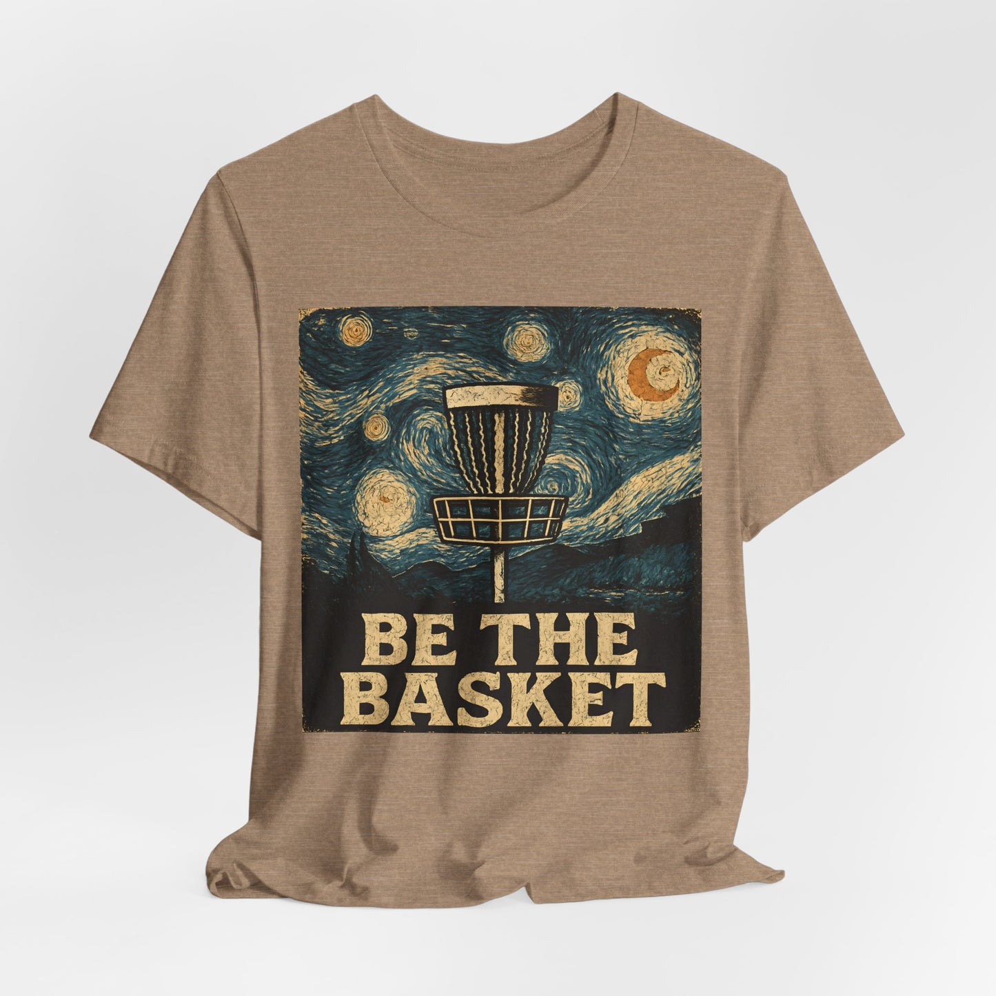 BE THE BASKET Disc Golf Van Gogh 2, Unisex T-Shirt, Disc Golf Shirt