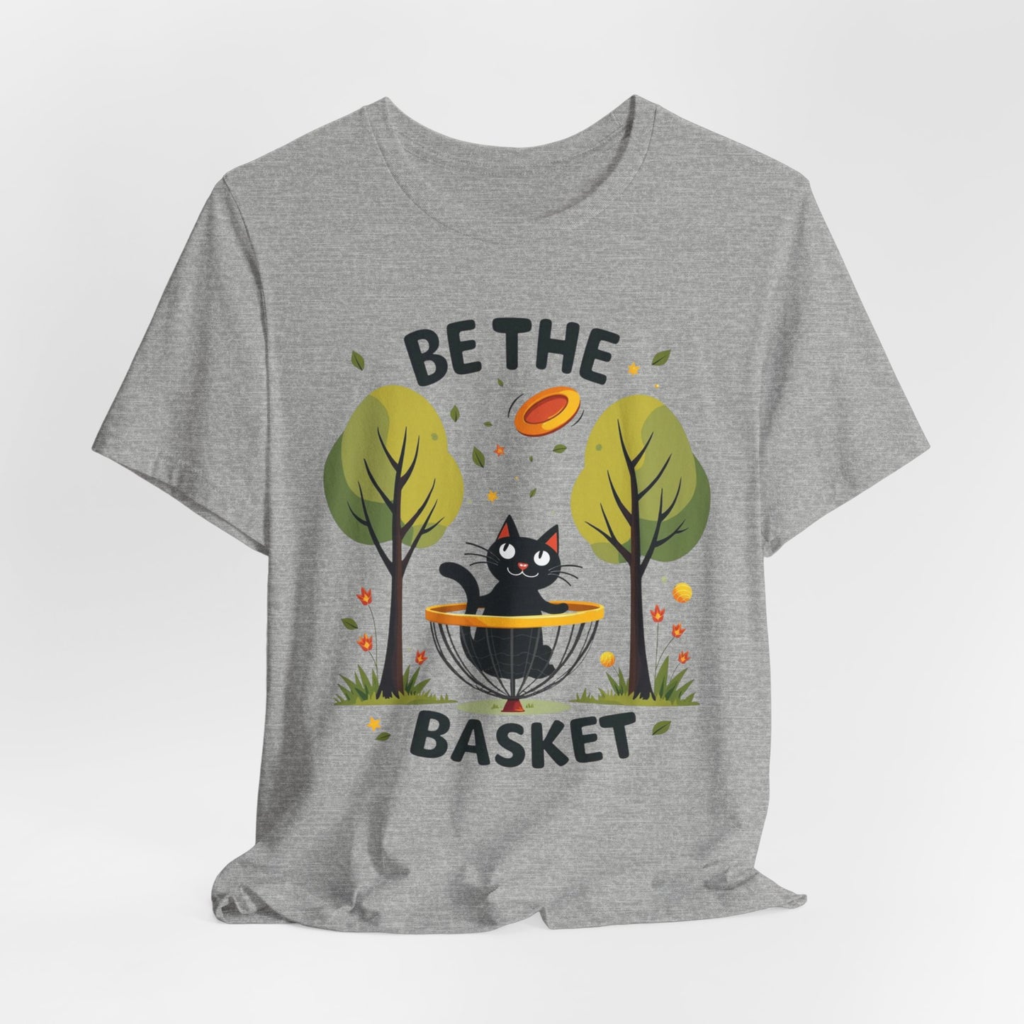 BE THE BASKET Disc Golf Black Cat Cute Unisex T-Shirt