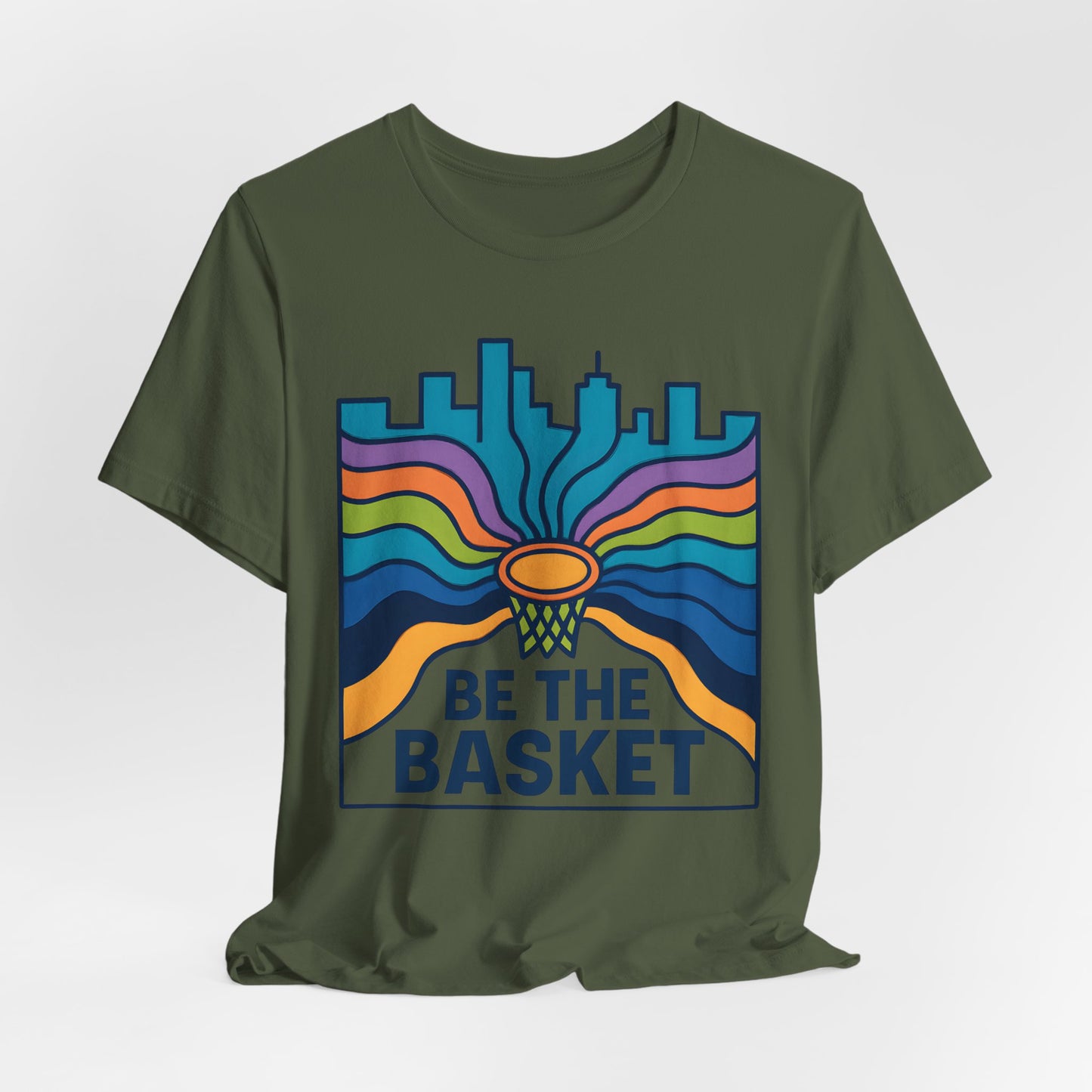 BE THE BASKET Basketball Goal Art Design 3, Unisex T-Shirt, Disc Golf Shirt