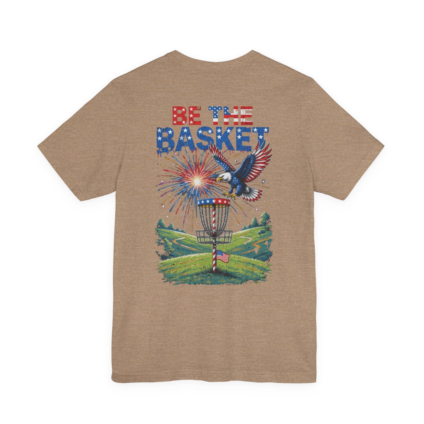 BE THE BASKET Disc Golf America 2026, Celebration Unisex Disc Golf T-Shirt